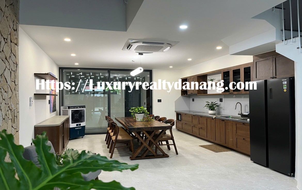 Modern houses for rent Danang in Nam Viet A residential area, in Vietnam, in the beachside