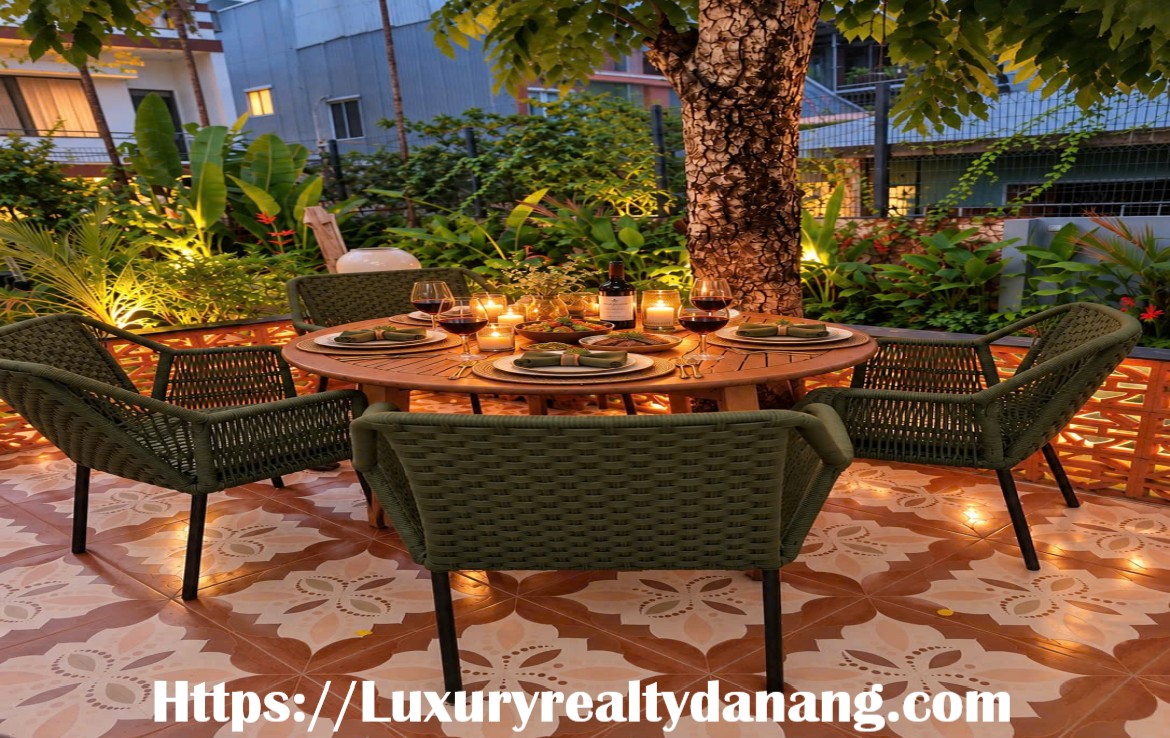 Green villa for rent Danang, near My Khe beach, in Vietnam