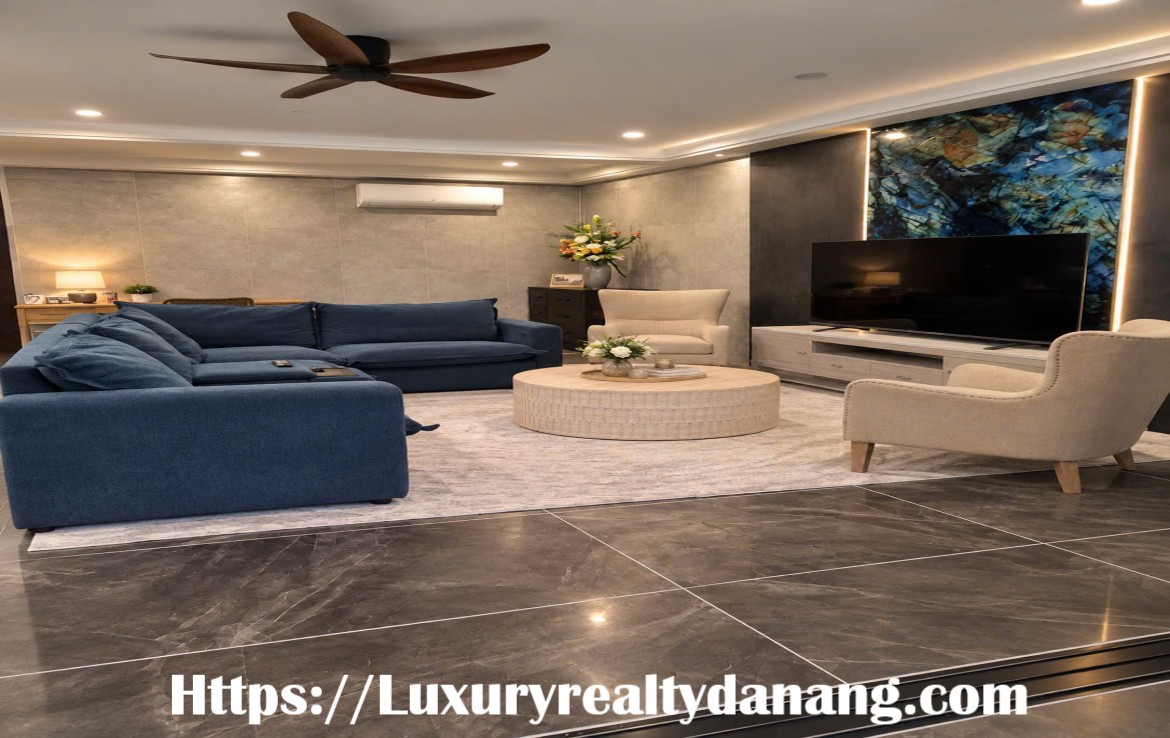 Green villa for rent Danang, near My Khe beach, in Vietnam, green design