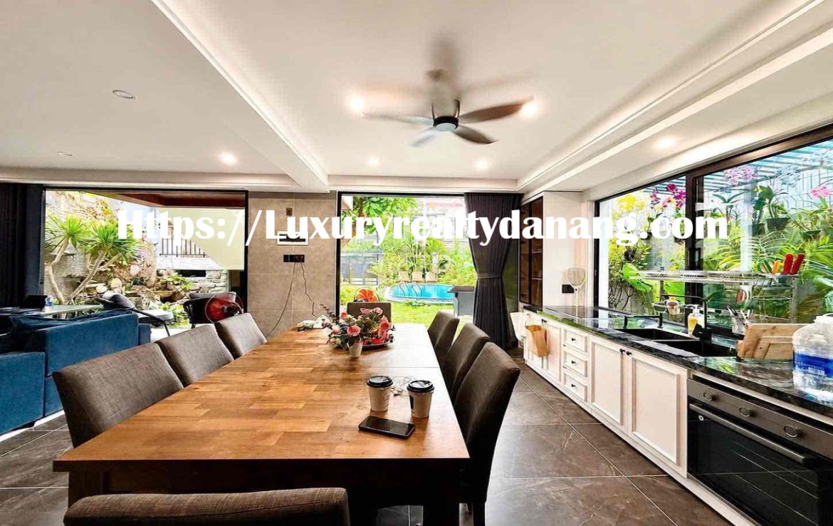 Green villa for rent Danang, near My Khe beach, in Vietnam