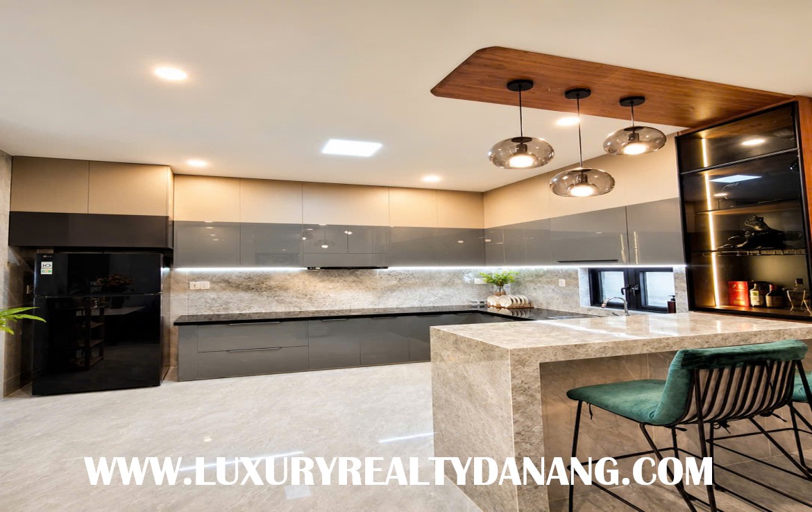 Danang modern house for rent in Vietnam, in Nam Viet A residential area, in the beachside