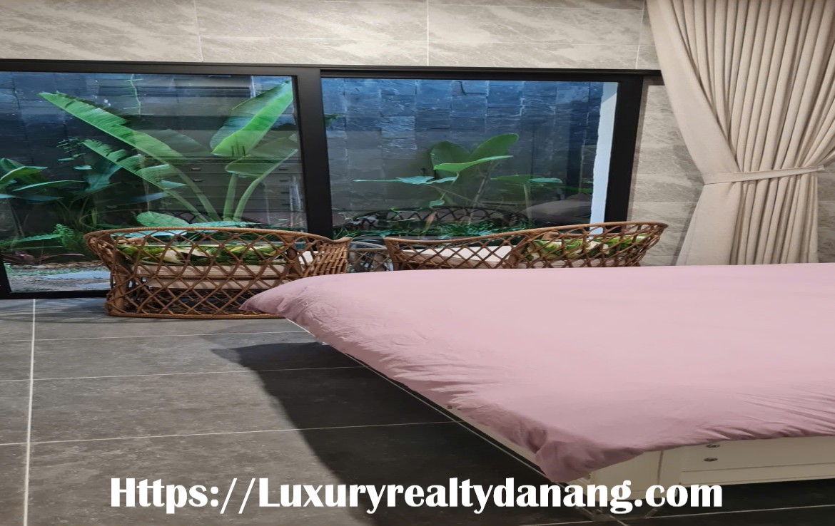 Green villa for rent Danang, near My Khe beach, in Vietnam, modern design 2